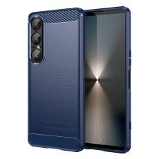 Sony Xperia 1 VII Skal Borstad St&aring;l Textur Bl&aring;