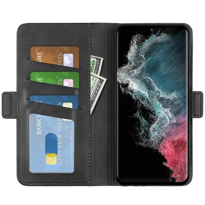 Bild 2, Samsung Galaxy S23 Ultra Fodral Magnetisk Stängning Svart