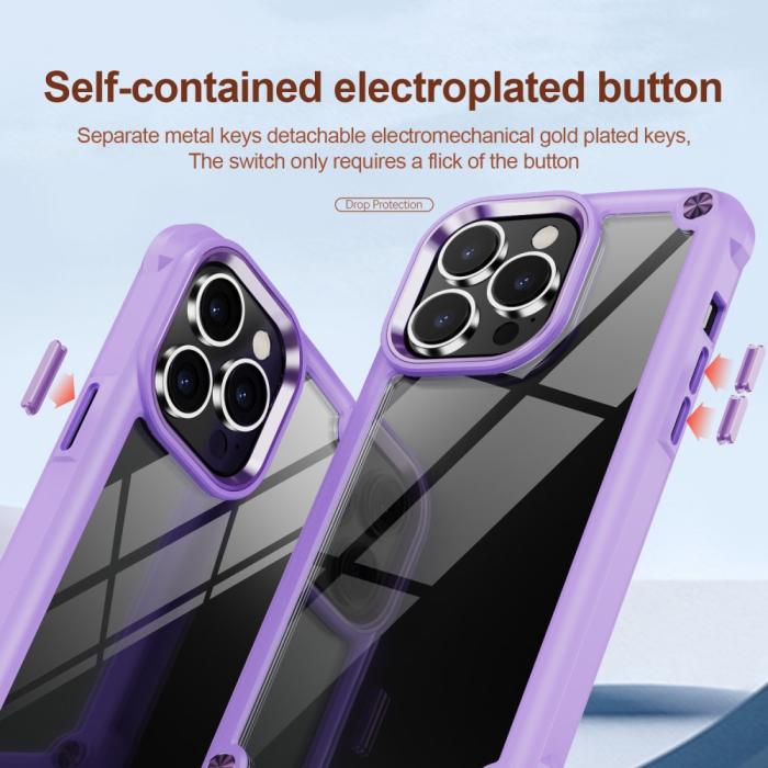 Bild 4, iPhone 15 Pro Skal Shockproof Hybrid Armor Lila