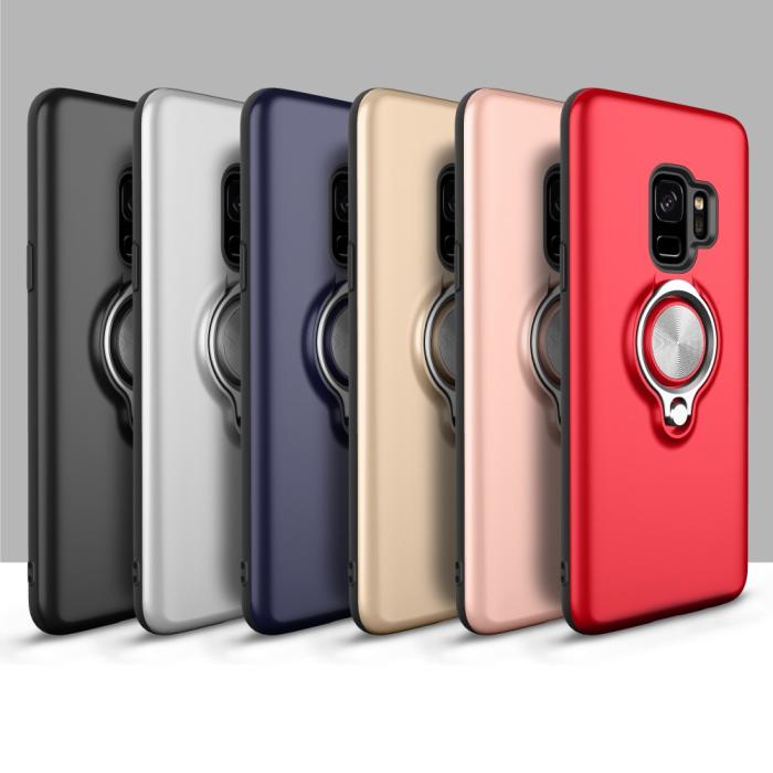 Bild 5, Samsung S9 - Ring Skal Funkar med magnethållare - Röd