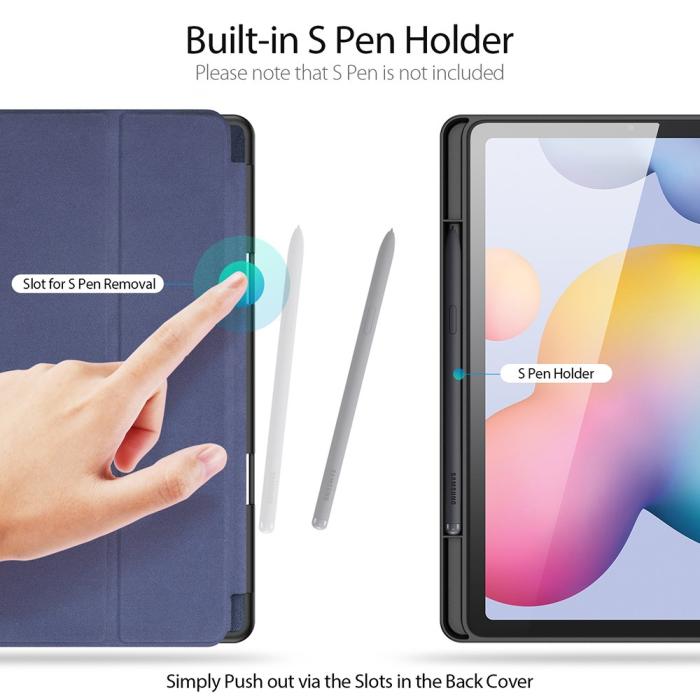 Bild 3, Samsung Galaxy Tab S6 Lite - DUX DUCIS Domo Tri-Fold Fodral - Blå