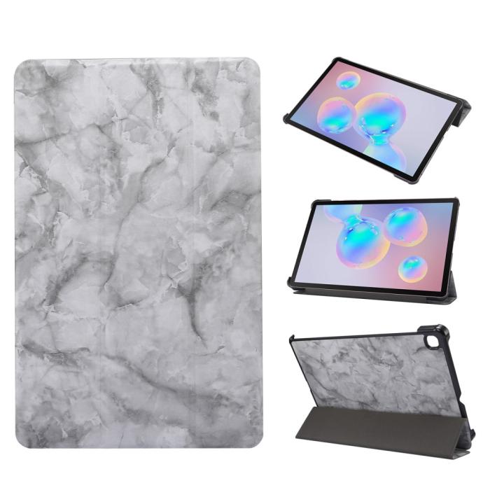 Bild 1, Samsung Galaxy Tab S6 Lite - Marmor Tri-Fold Fodral