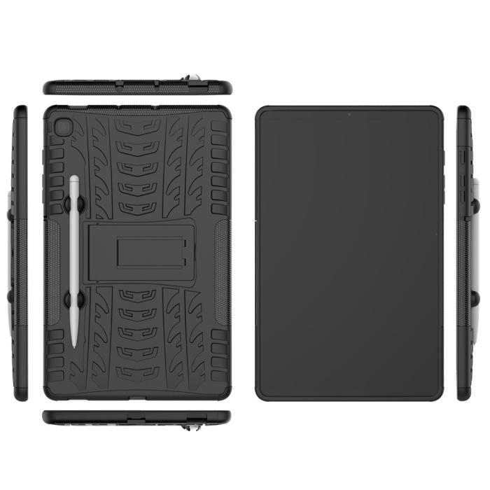 Bild 2, Samsung Galaxy Tab S6 Lite Skal Rugged Kickstand Armor Svart