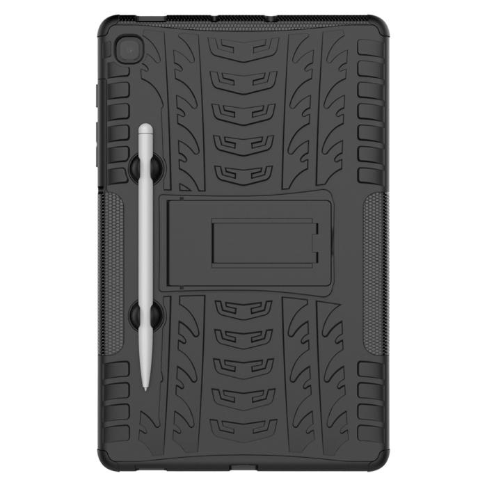 Bild 3, Samsung Galaxy Tab S6 Lite Skal Rugged Kickstand Armor Svart