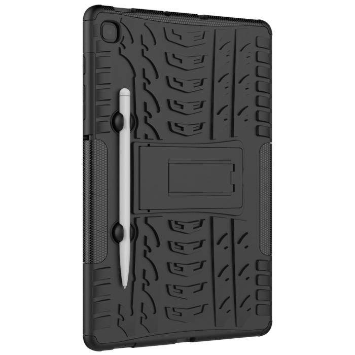 Bild 4, Samsung Galaxy Tab S6 Lite Skal Rugged Kickstand Armor Svart