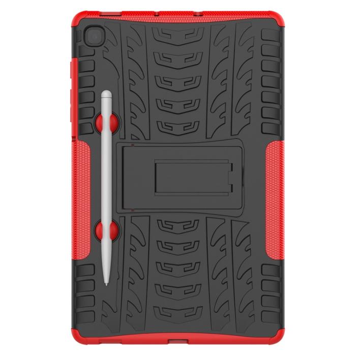 Bild 3, Samsung Galaxy Tab S6 Lite Skal Rugged Kickstand Armor Röd