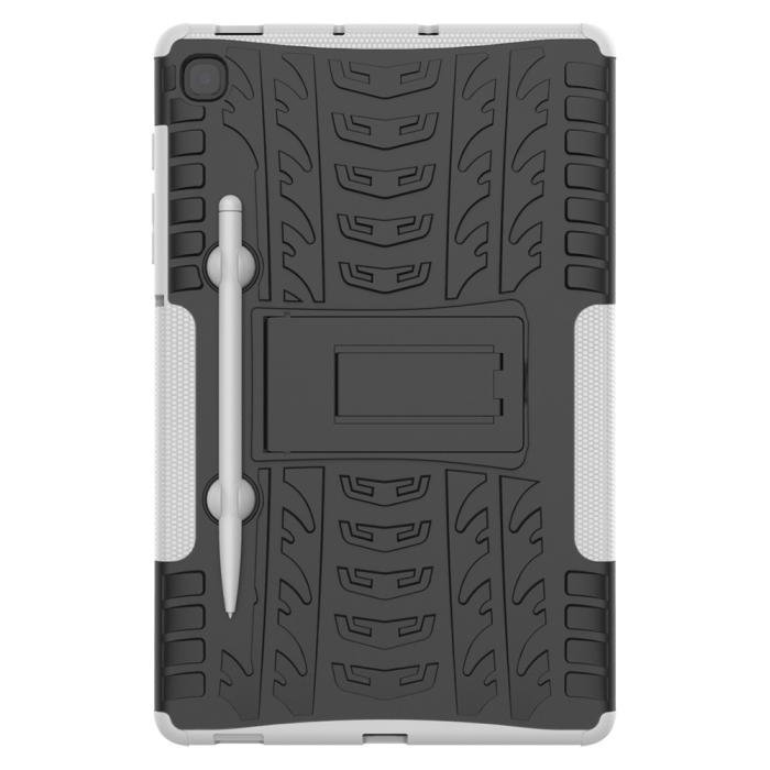Bild 2, Samsung Galaxy Tab S6 Lite Skal Rugged Kickstand Armor Vit