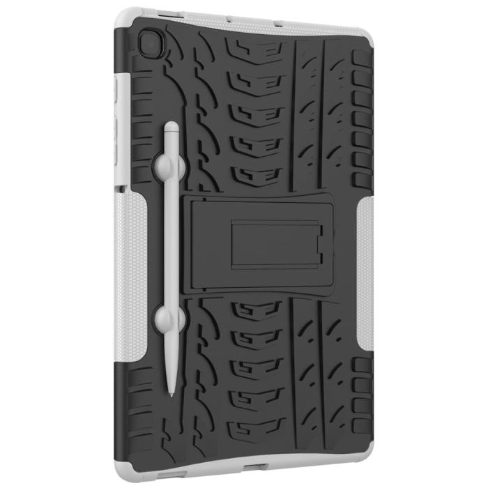 Bild 3, Samsung Galaxy Tab S6 Lite Skal Rugged Kickstand Armor Vit