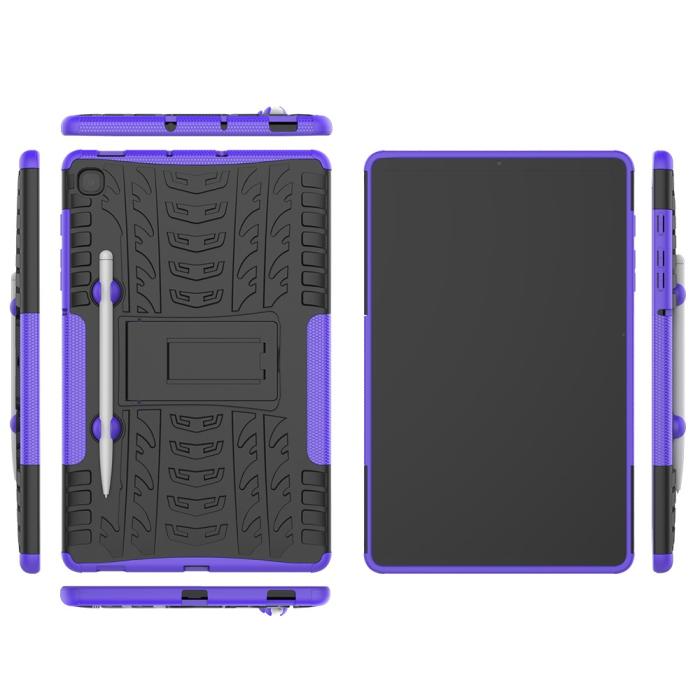 Bild 2, Samsung Galaxy Tab S6 Lite Skal Rugged Kickstand Armor Lila
