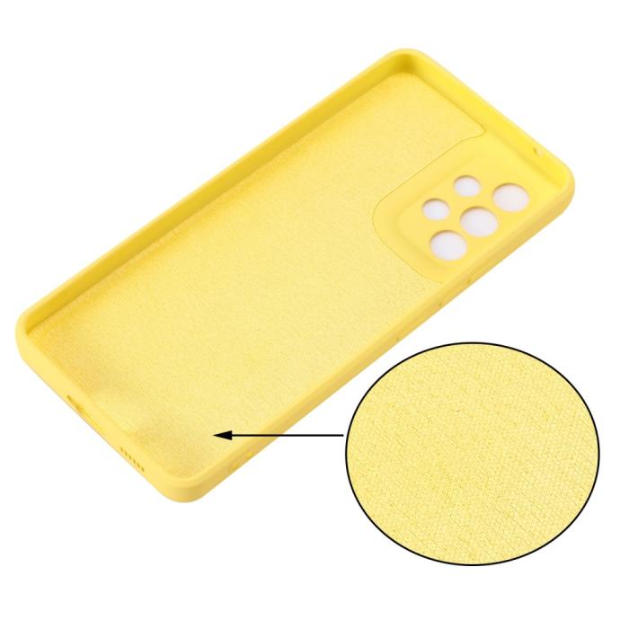Bild 3, Samsung Galaxy A53 5G Skal Liquid Silikon Med Strap Gul