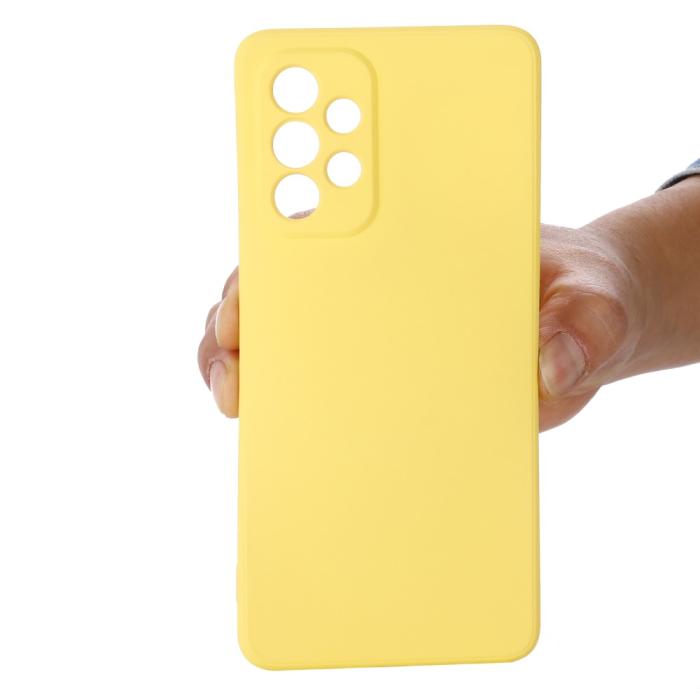 Bild 5, Samsung Galaxy A53 5G Skal Liquid Silikon Med Strap Gul