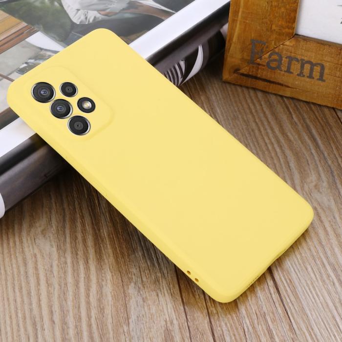 Bild 6, Samsung Galaxy A53 5G Skal Liquid Silikon Med Strap Gul