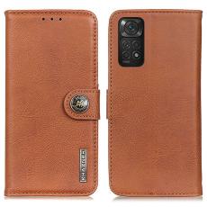 KHAZNEH Xiaomi Redmi Note 11 4G Fodral Läder Brun