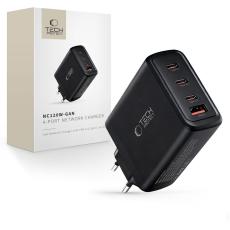 Tech-Protect 120W V&auml;ggladdare PD QC3.0 USB-C/USB-A Svart