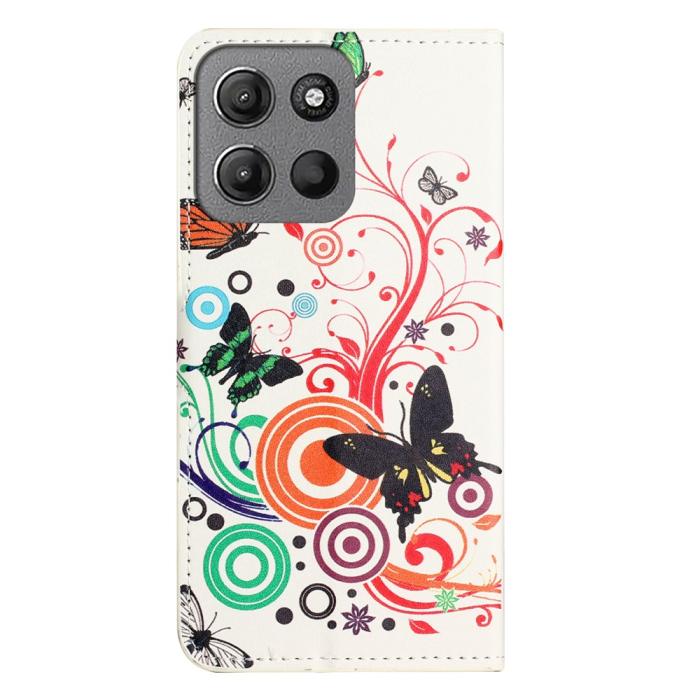 Bild 5, Motorola Moto G86 Power/G86 5G Fodral Med Tryck Fjärilar