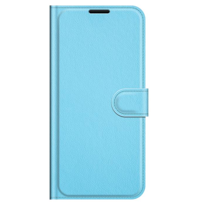 Bild 2, Samsung Galaxy A03s Fodral Litchi Läder Ljus Blå