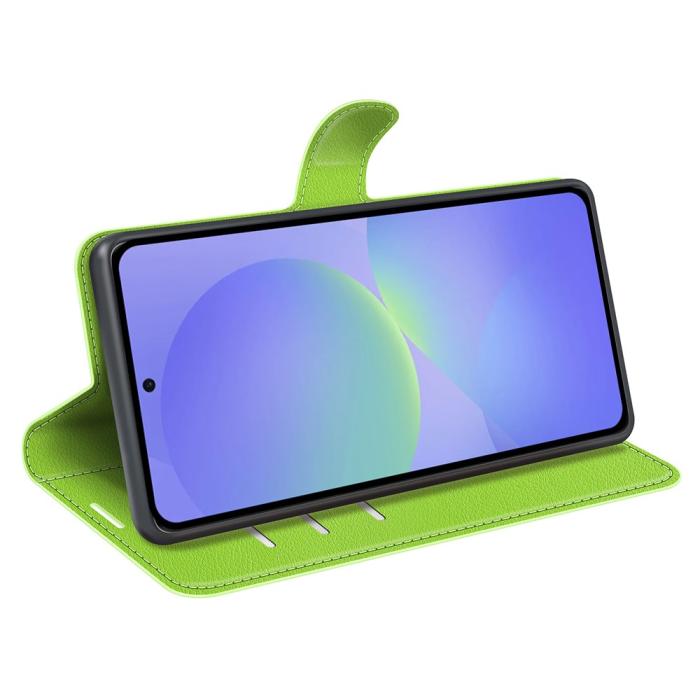 Bild 3, Samsung Galaxy A37 5G Fodral Litchi Läder Grön