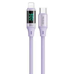 Mcdodo 36W 1.8m PD USB-C - Lightning LED Silikon Kabel Lila