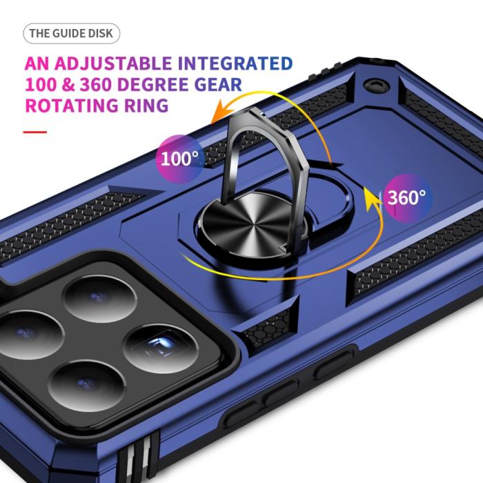 Bild 3, Xiaomi 15 Skal Shockproof Hybrid Ring Blå