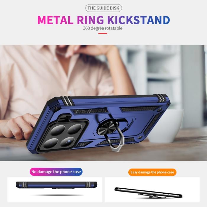 Bild 4, Xiaomi 15 Skal Shockproof Hybrid Ring Blå