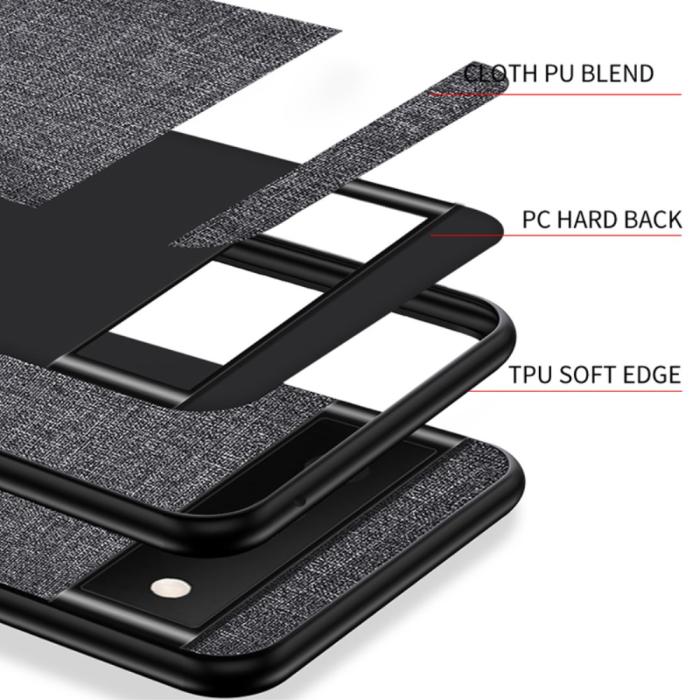 Bild 4, Google Pixel 8 Skal Tygmönstrat Hybrid Svart