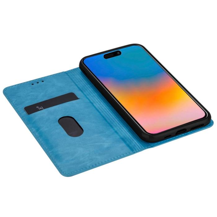 Bild 3, iPhone 15 Fodral Flip Glitter Blå