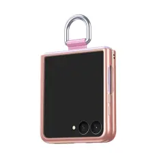 Samsung Galaxy Z Flip 8 Skal med Ringh&aring;llare Gummerad PC Rosa