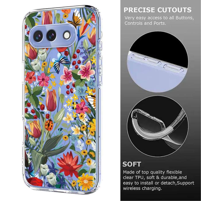 Bild 6, Google Pixel 10a Skal Med Tryck Blommor