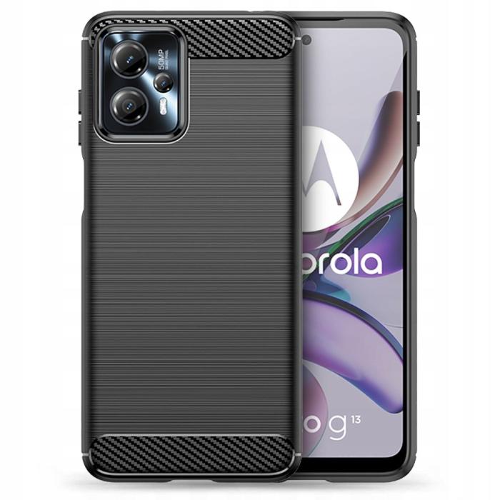 Bild 1, Tech-Protect Motorola Moto G13 / G23 Skal Borstad Stål Textur Svart