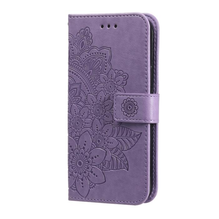 Bild 2, iPhone 14 Fodral Mandala Blomma Lila