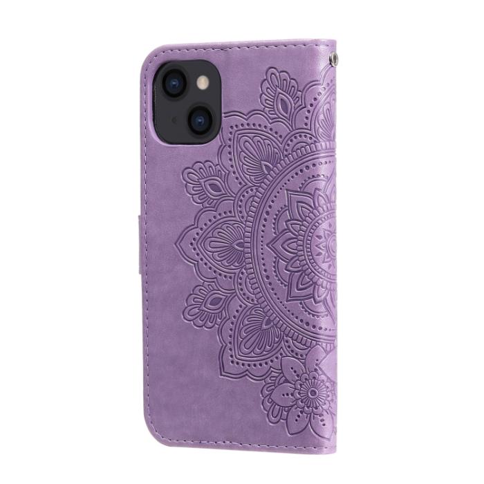 Bild 3, iPhone 14 Fodral Mandala Blomma Lila