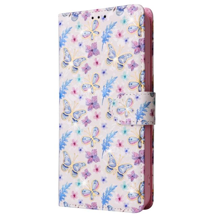 Bild 6, iPhone 16 Pro Max Fodral Med Tryck Fjärilar / Blommor RFID
