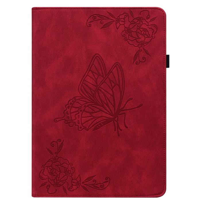 Bild 6, Samsung Galaxy Tab A11 / A9 Fodral Butterfly Flower Röd