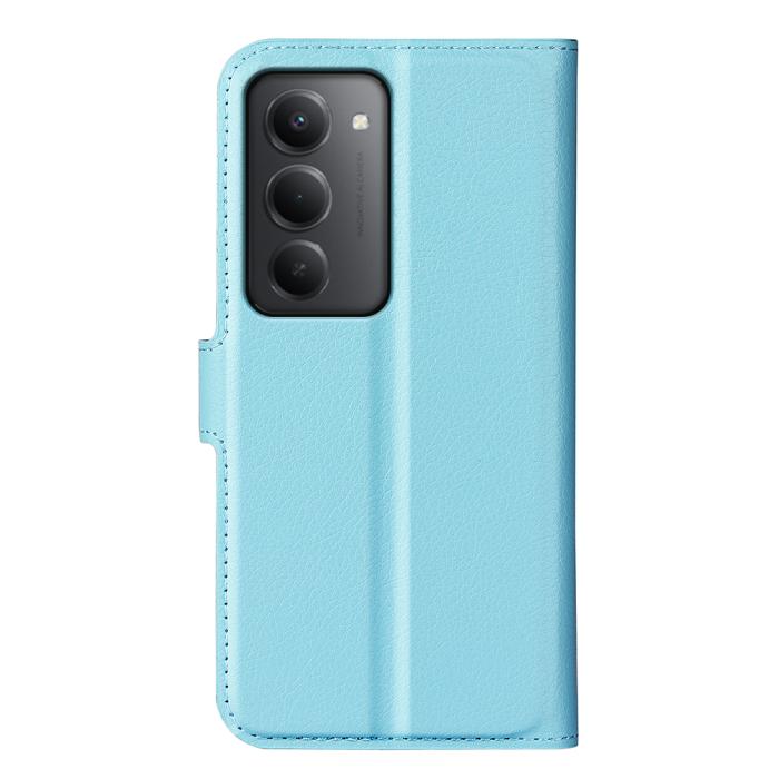 Bild 3, Xiaomi Redmi 15 Fodral Litchi Läder Blå