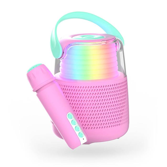 Bild 3, MOB Högtalare Karaoke Kit Mic LED Rosa