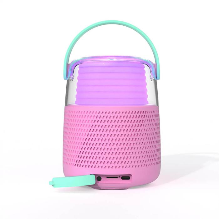 Bild 4, MOB Högtalare Karaoke Kit Mic LED Rosa