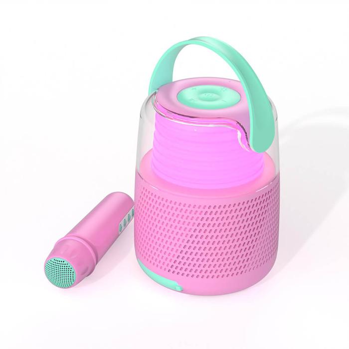 Bild 6, MOB Högtalare Karaoke Kit Mic LED Rosa