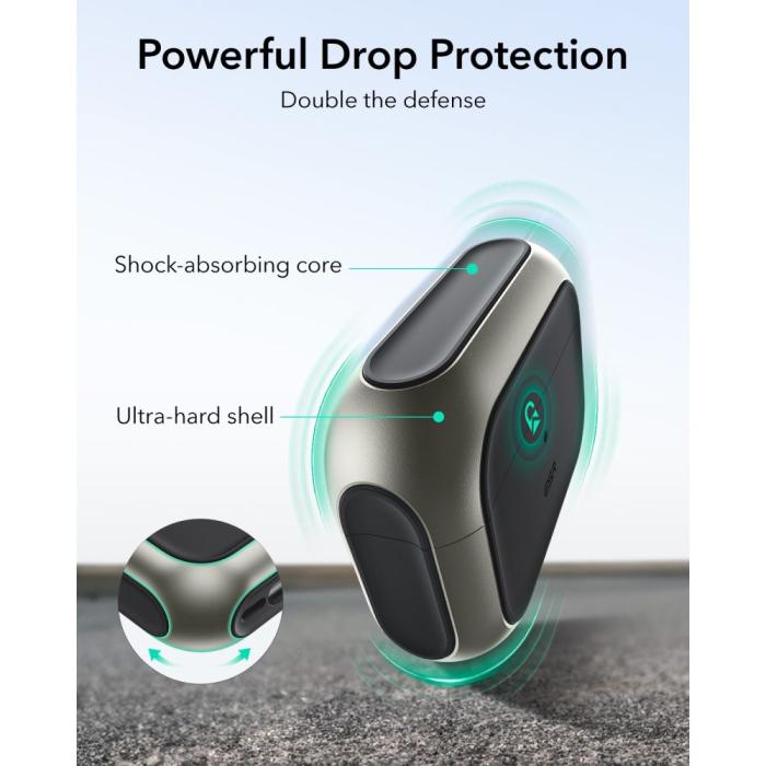 Bild 5, ESR AirPods Pro 3 Skal MagSafe Orbit HaloLock Titanium