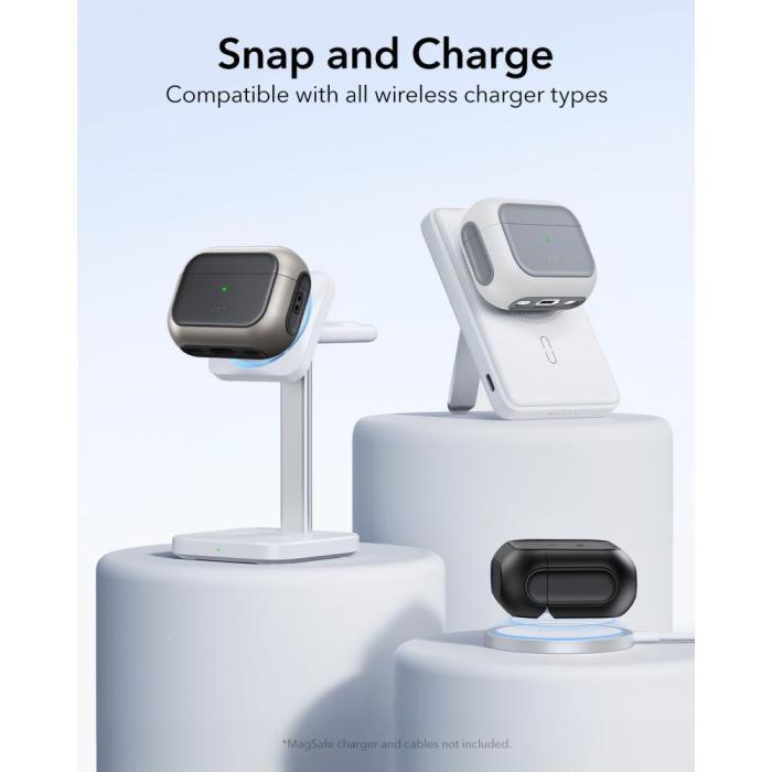 Bild 6, ESR AirPods Pro 3 Skal MagSafe Orbit HaloLock Titanium