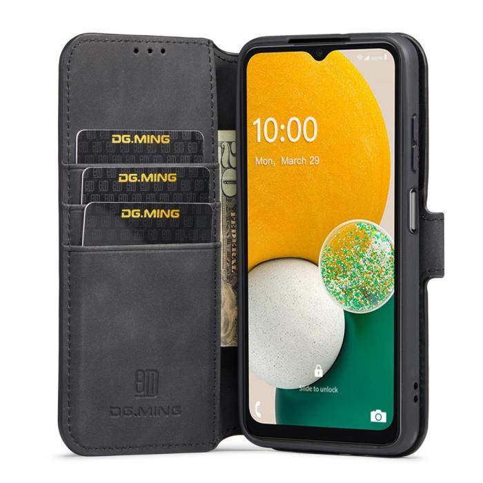 Bild 4, DG.MING Samsung Galaxy A04s / A13 5G Fodral Retro Läder Svart