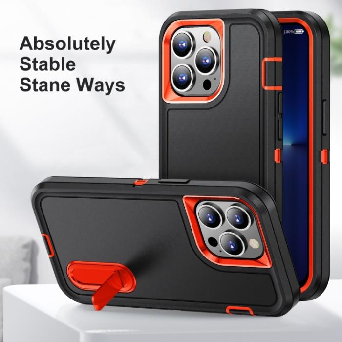 Bild 2, iPhone 14 Pro Max Skal 3in1 Shockproof Xtreme Svart/Orange