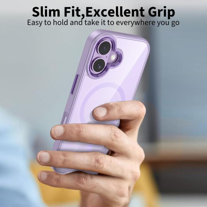 Bild 6, Tech-Protect iPhone 17 Skal MagSafe MagMat Lavender / Clear