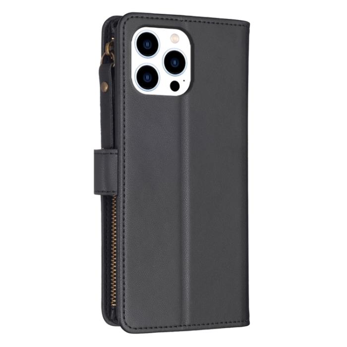 Bild 3, iPhone 15 Pro Fodral 9-Kort Multifunktionell Svart