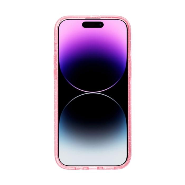 Bild 3, iPhone 15 Pro Skal MagSafe Glitter Hybrid Rosa