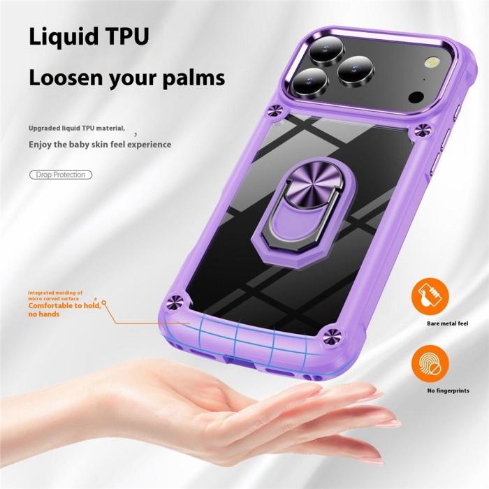 Bild 6, iPhone 17 Pro Skal Shockproof Ring Hybrid Lila