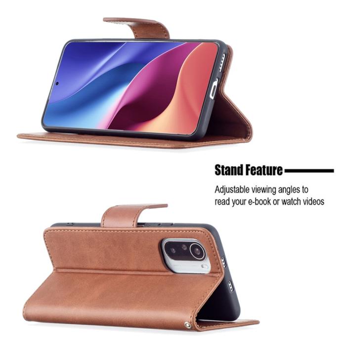 Bild 4, Xiaomi Mi 11i - Solid Shark Läder Fodral - Brun