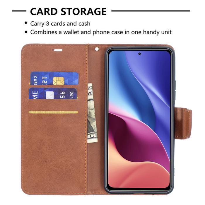 Bild 5, Xiaomi Mi 11i - Solid Shark Läder Fodral - Brun