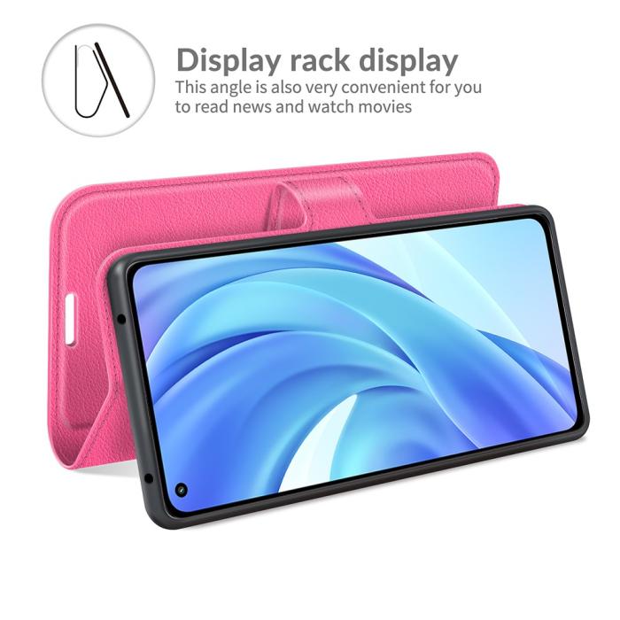 Bild 3, Xiaomi Mi 11 Lite - Litchi Läder Fodral - Rosa