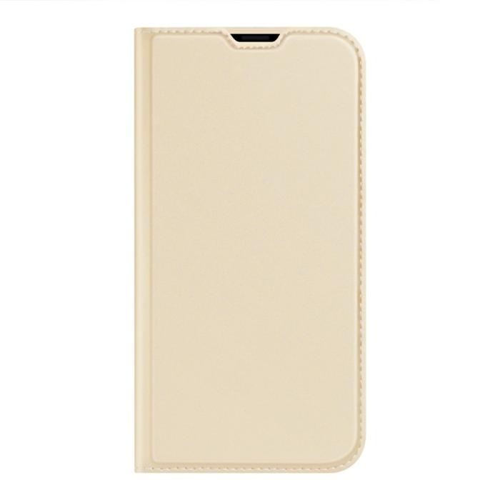 Bild 2, iPhone 13 Mini - DUX DUCIS Skin Pro Läder Fodral - Guld