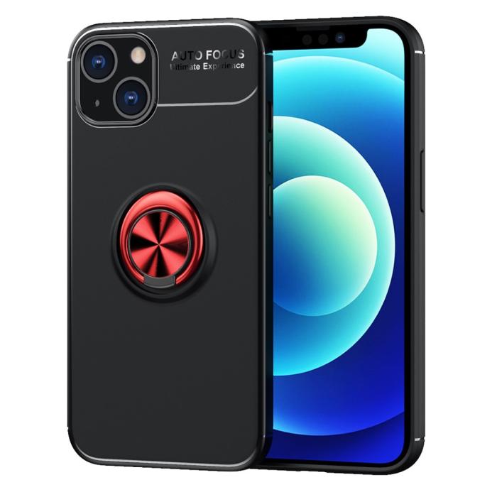 Bild 1, iPhone 13 Mini - Ring Skal - Svart/Röd